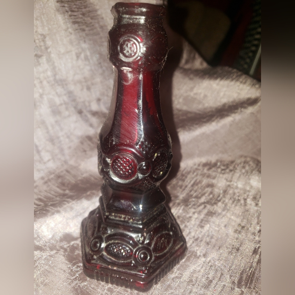 Vintage 1970s Avon 1876 Cape Cod Candlestick. Empty. 7" tall (w/o Original Lid)